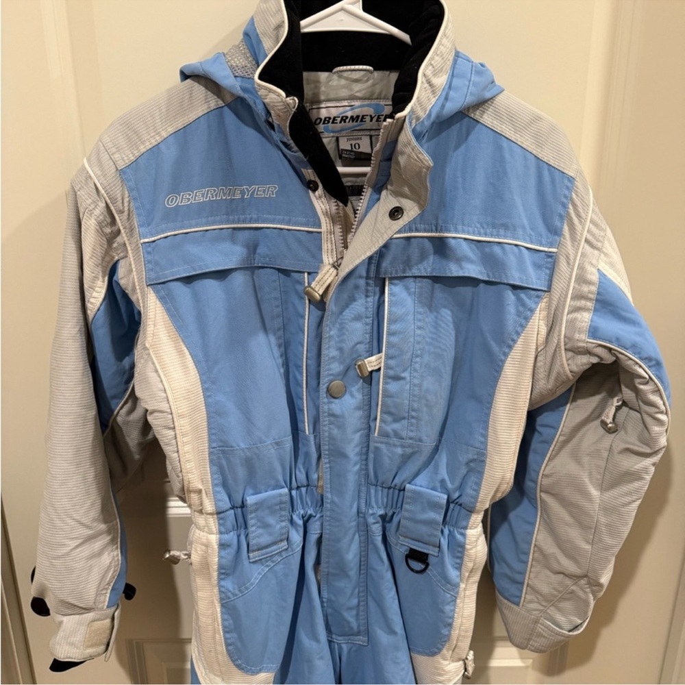 Obermeyer Junior’s Light Blue and Gray Ski Jacket